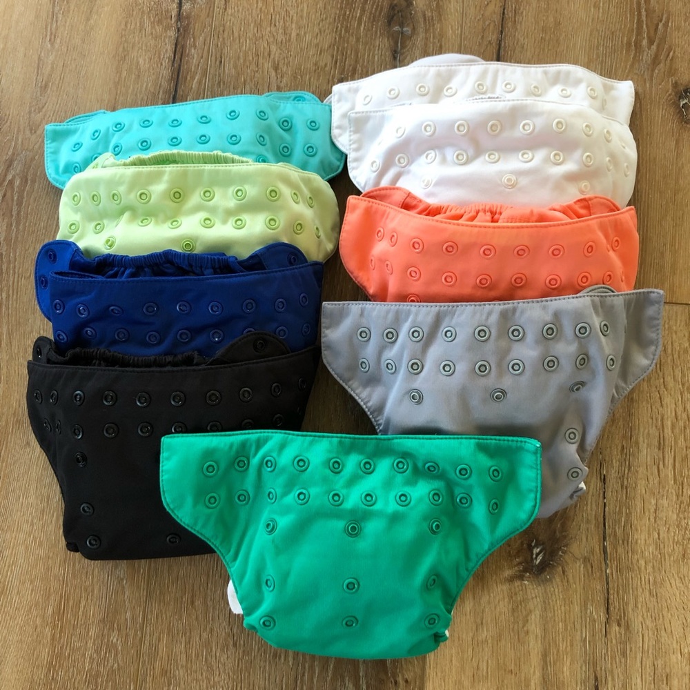 9 x BumGenius Freetime All-in-One Cloth Diapers